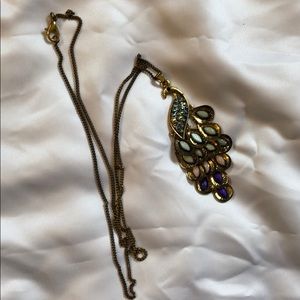 Peacock pendant necklace